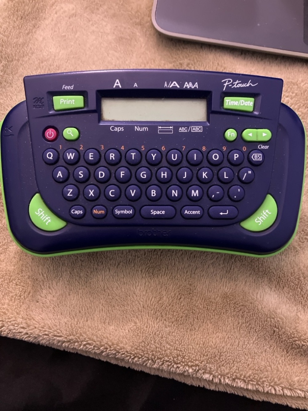 Brother P-touch Label Maker in Navy and Lime Green